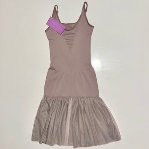 Chacott Daily brand new shapewear dress with tutu puffy layered trim